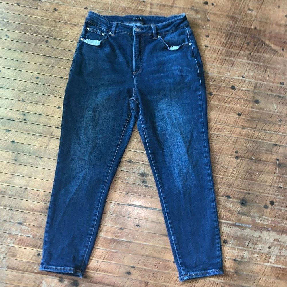 Universal Standard Seine dark wash high rise 16 ankle jeans - Picture 3 of 5